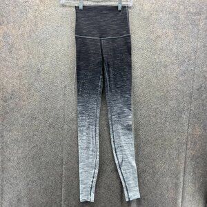 Lululemon Wunder Tight Women 4 Gray Black Ombre Leggings Under High-Rise Pants